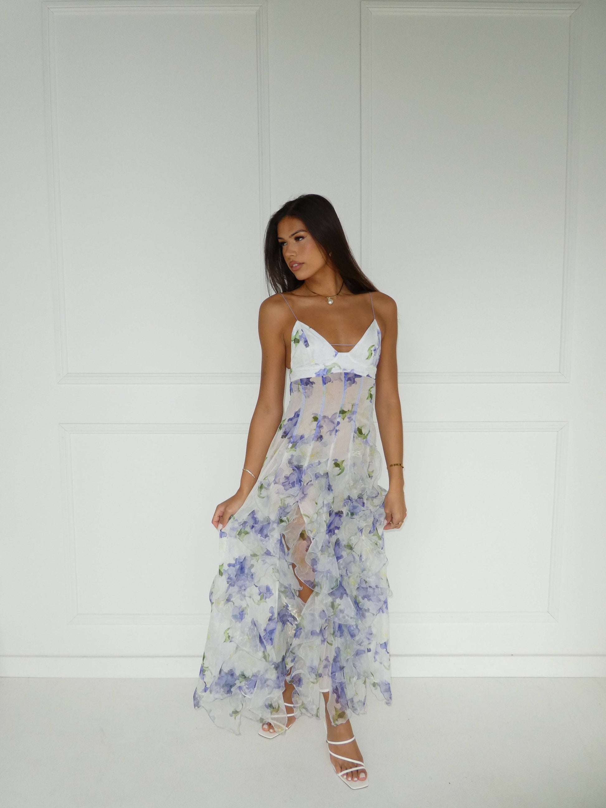 Menti - Iris Flower Maxi Dress - Rent Club