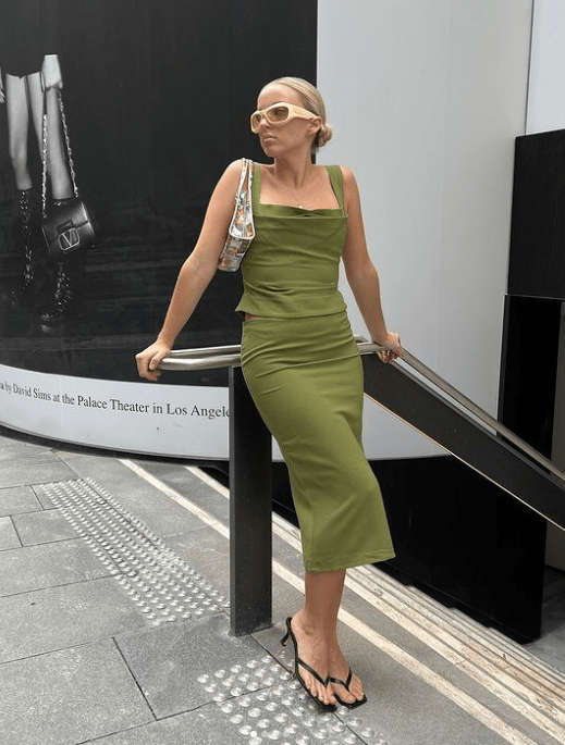 Miaou - Imogene Corset in Olive - Rent Club