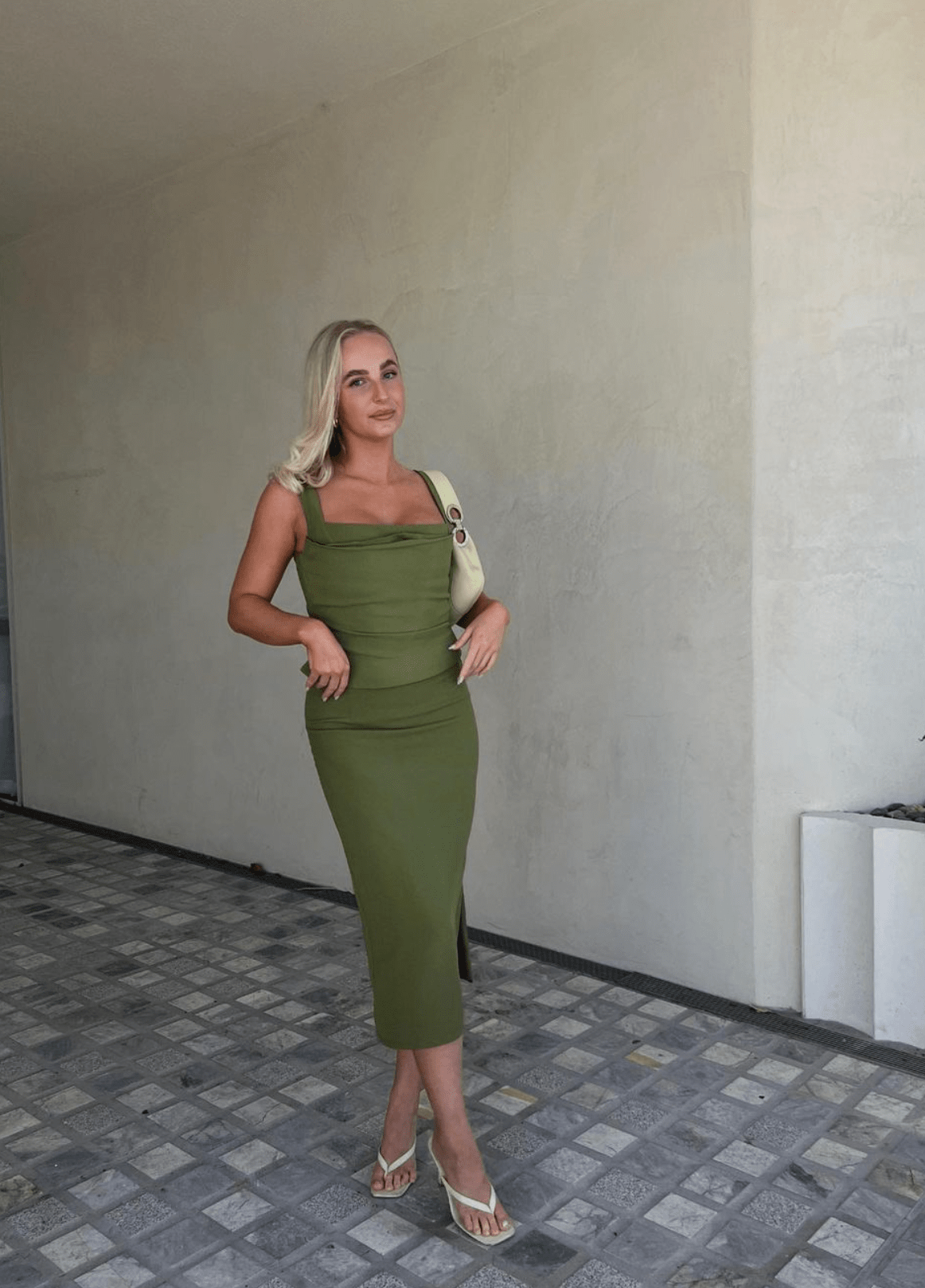 Miaou - Imogene Corset in Olive - Rent Club