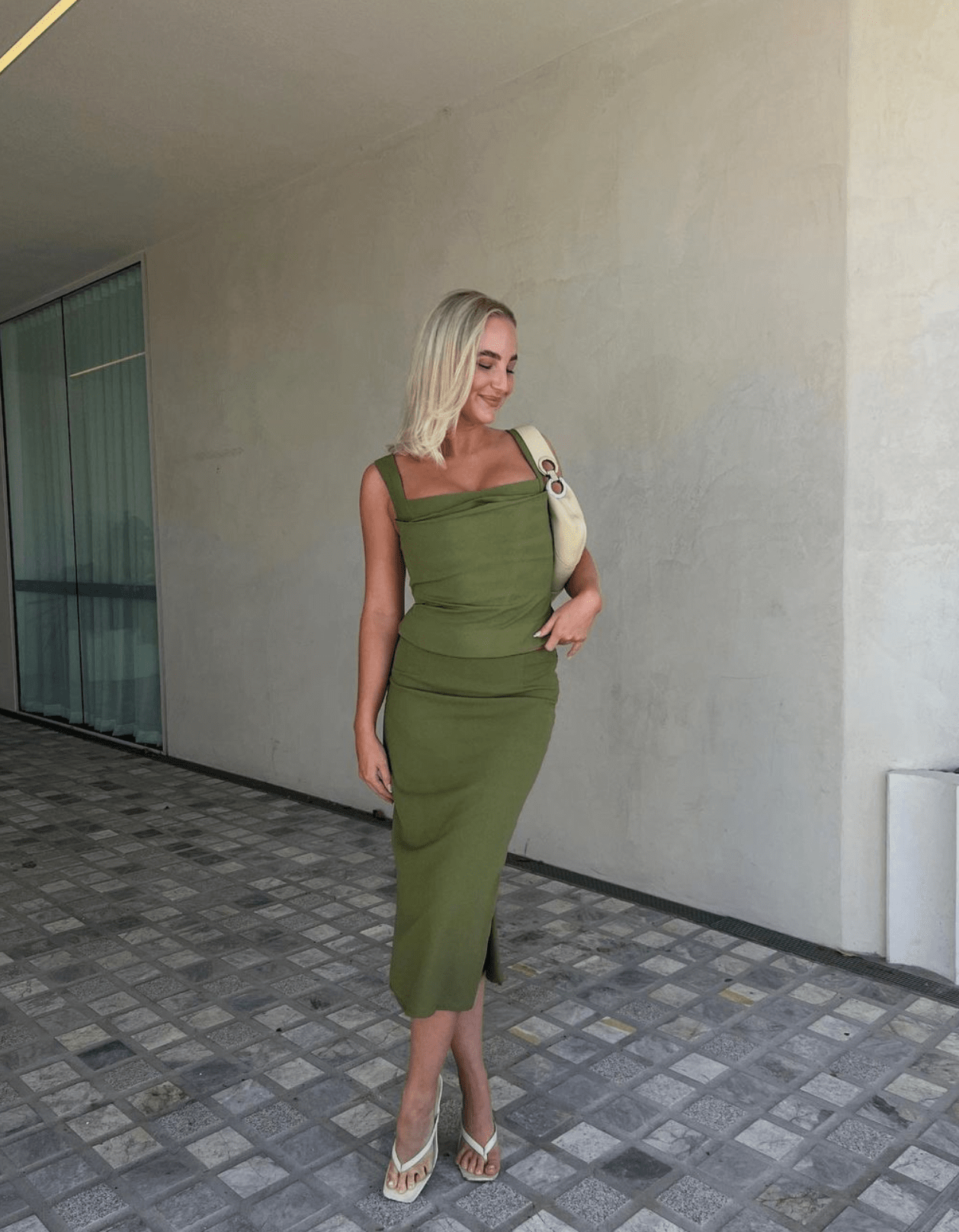 Miaou - Imogene Corset in Olive - Rent Club