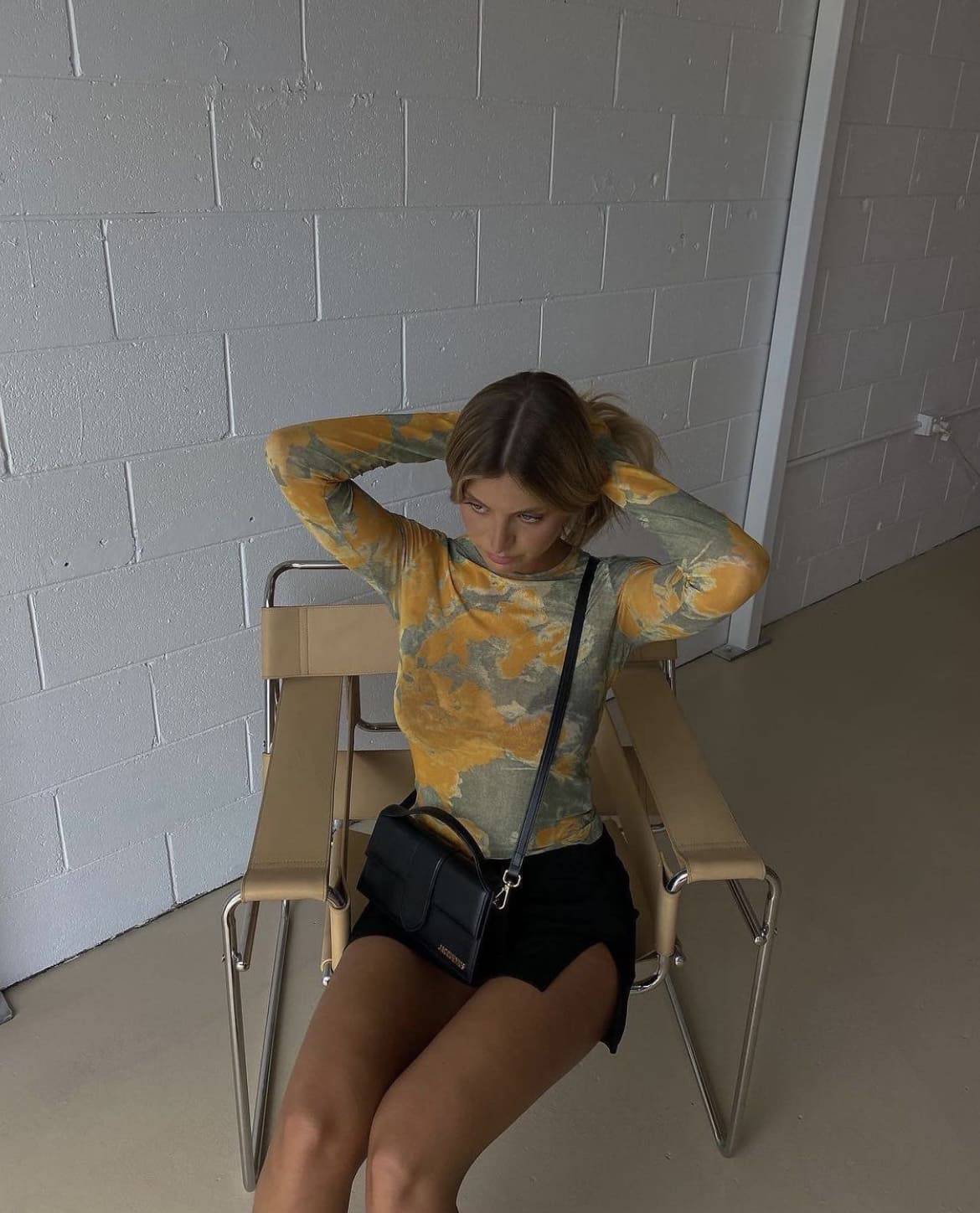 Miaou - Long Sleeve Tee in Decades Yellow - Rent Club