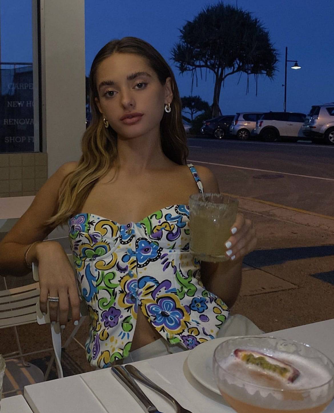 Mirror Palais - Button Down Bustier in 90's Swirl - Rent Club