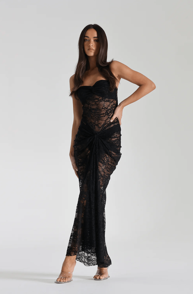 Natalie Rolt - Naomi Dress in Black - Rent Club