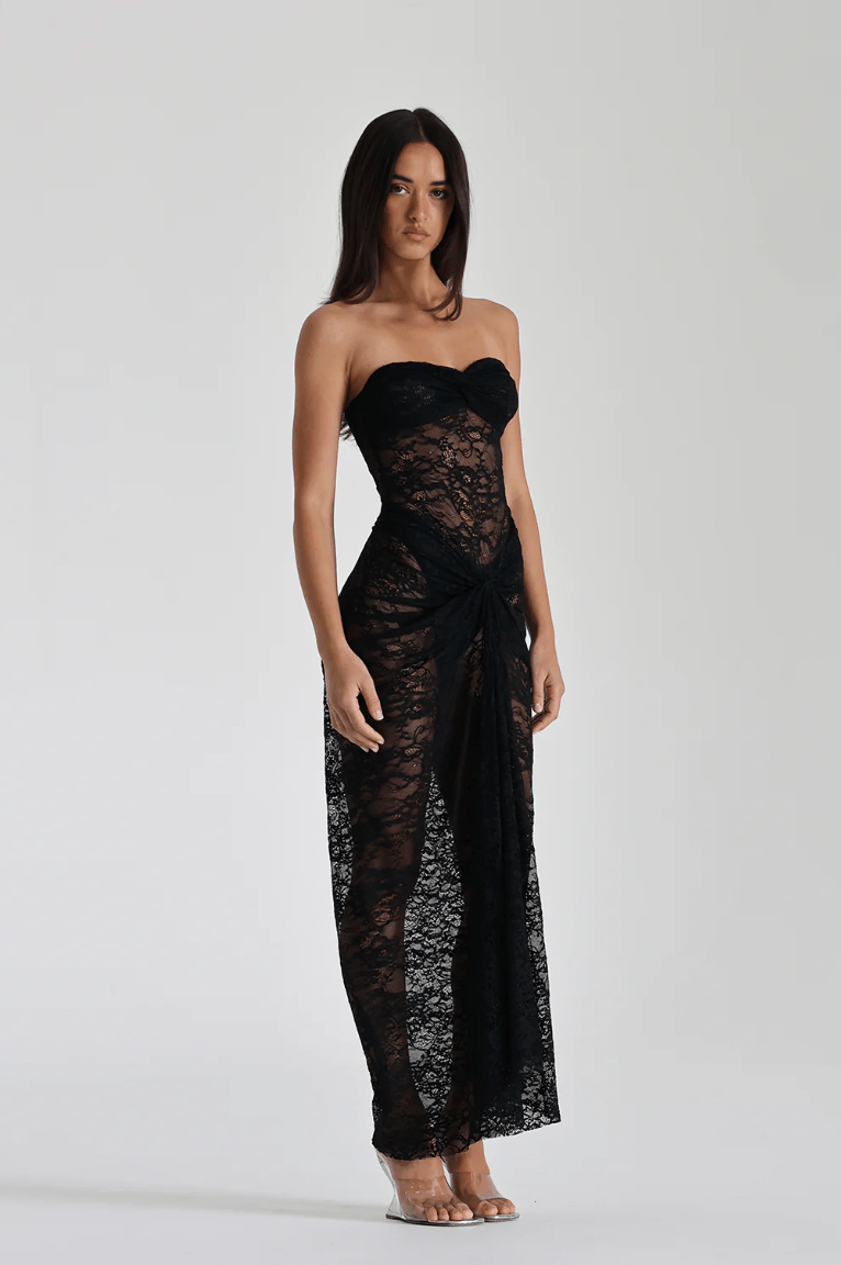 Natalie Rolt - Naomi Dress in Black - Rent Club