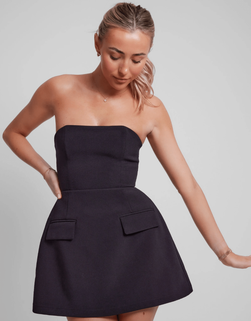 Odd Muse - The Ultimate Muse Strapless Dress Black - Rent Club