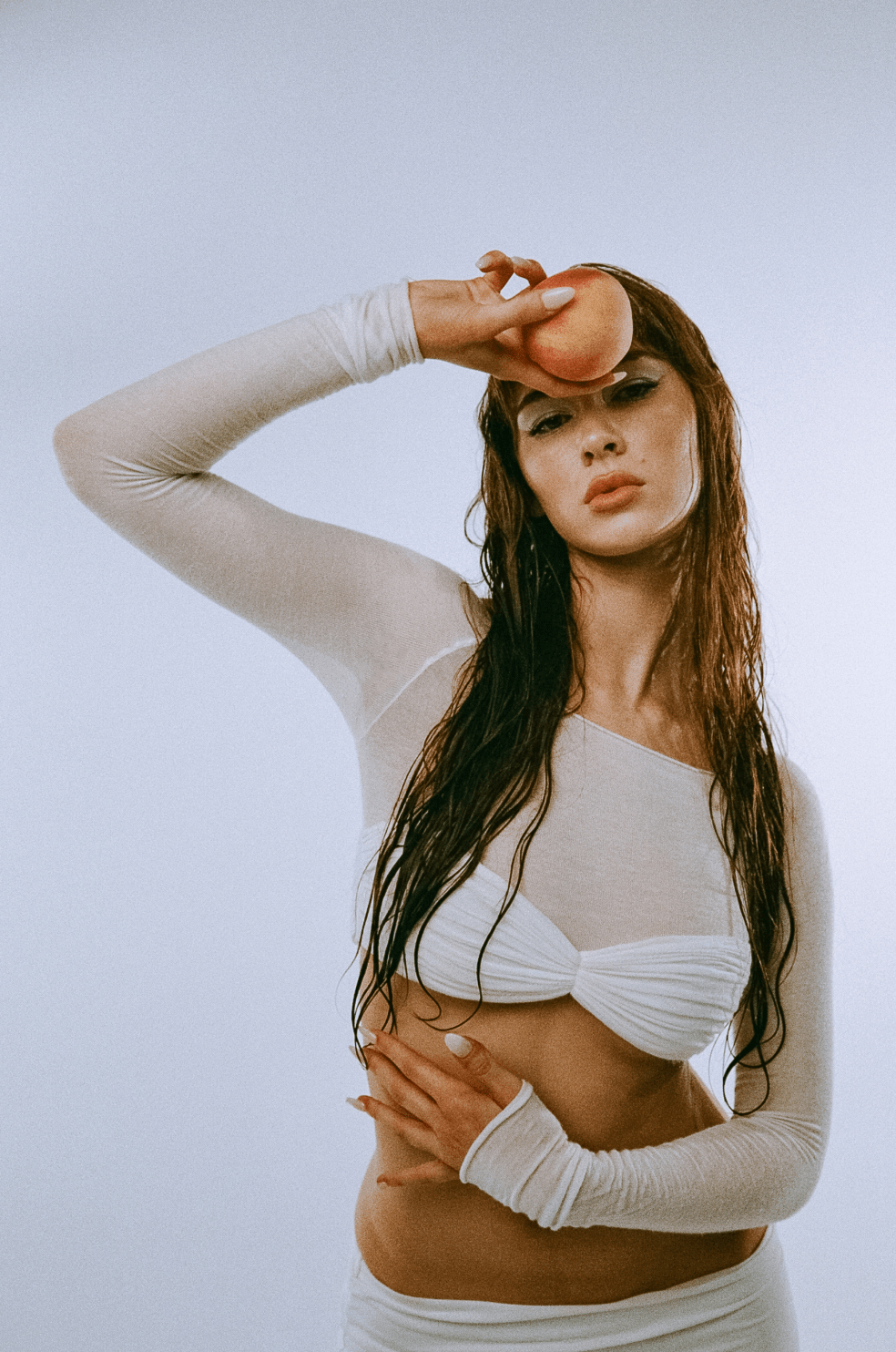 Orseund Iris - La Sirena Crop Top in Milk White - Rent Club