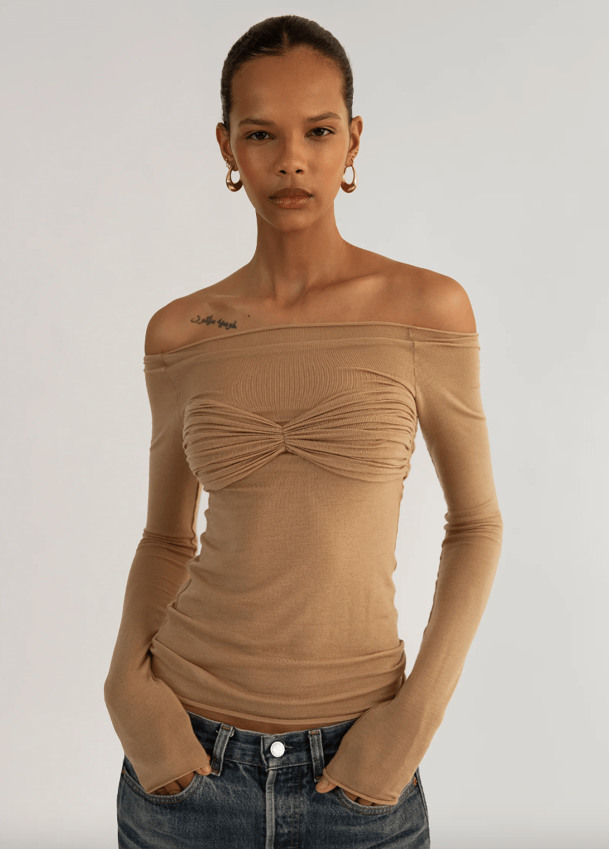Orseund Iris - La Sirena Top in Camel - Rent Club
