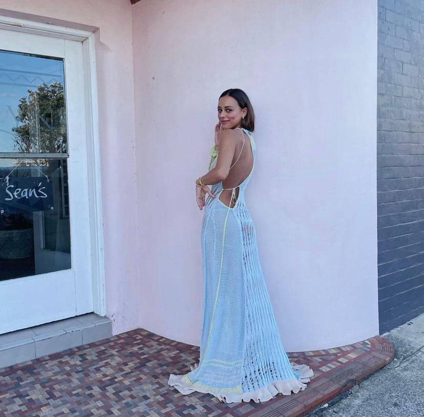 Roberta Einer - Bianca Maxi Dress in Blue - Rent Club