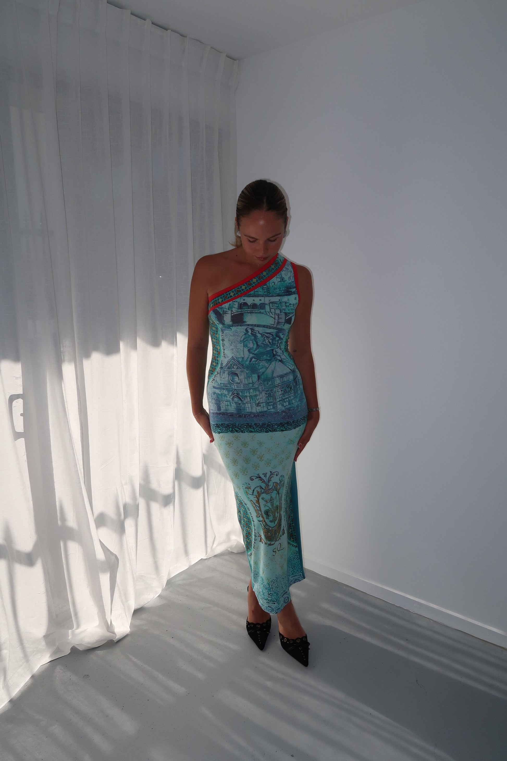 Save The Queen - One Shoulder Maxi Dress - Rent Club