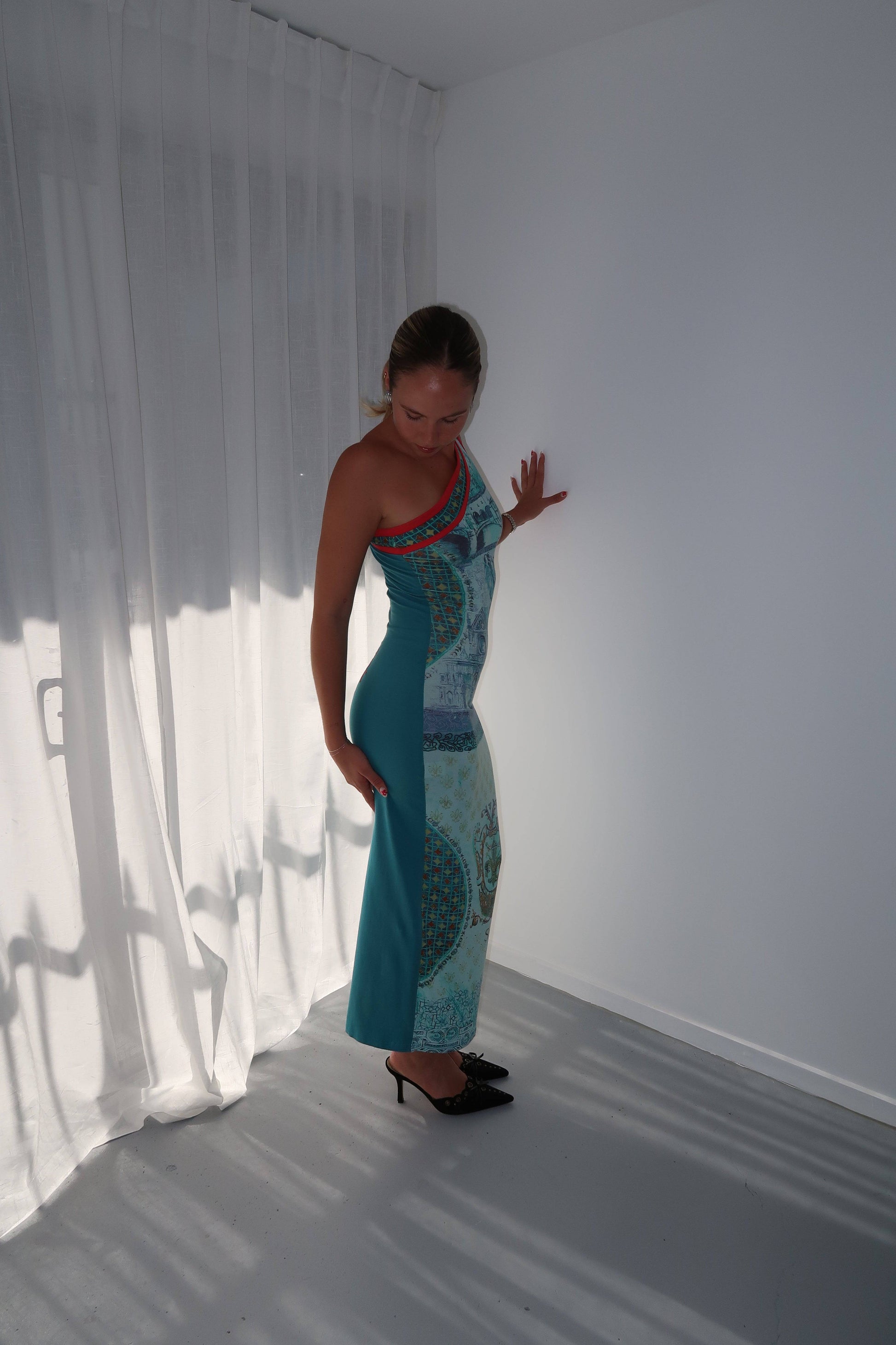 Save The Queen - One Shoulder Maxi Dress - Rent Club