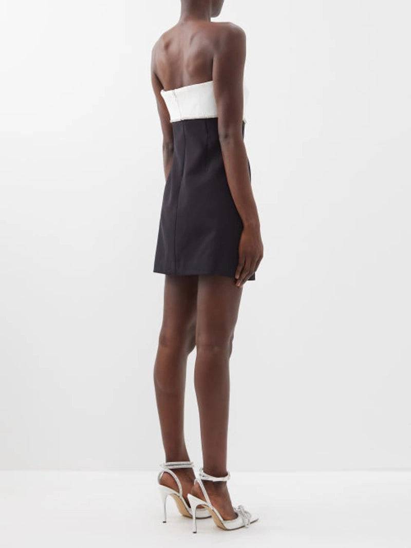 Self Portrait - Crepe Bow Mini Dress - Rent Club