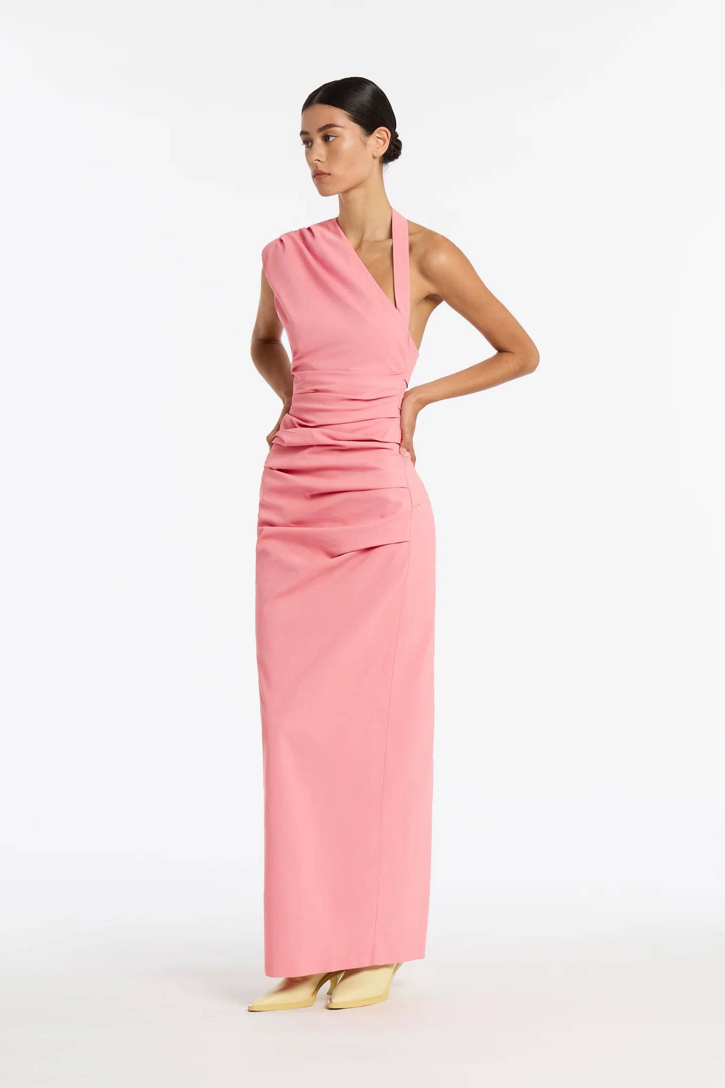 Sir The Label - Giacomo Gathered Gown in Pink - Rent Club
