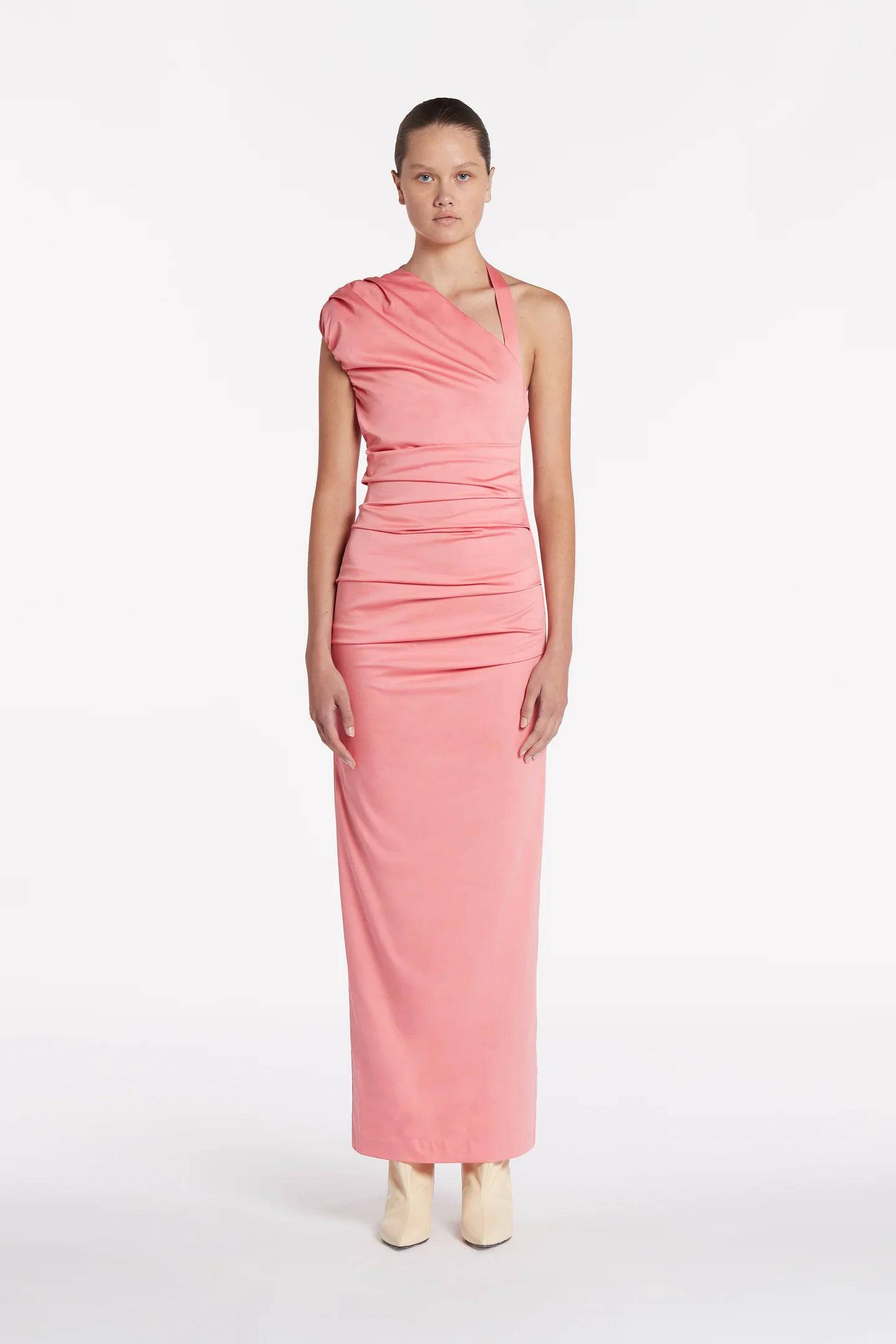 Sir The Label - Giacomo Gathered Gown in Pink - Rent Club