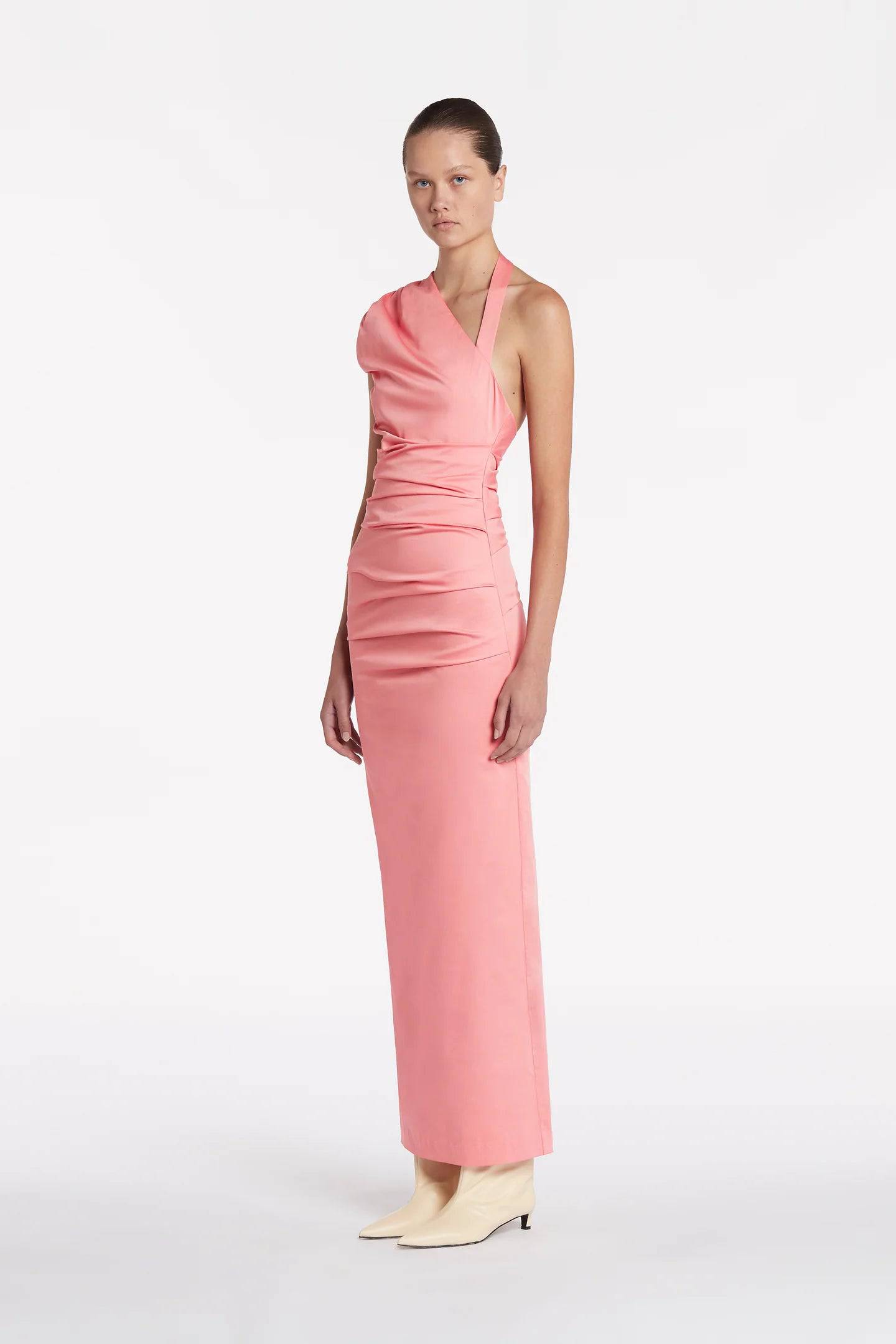 Sir The Label - Giacomo Gathered Gown in Pink - Rent Club