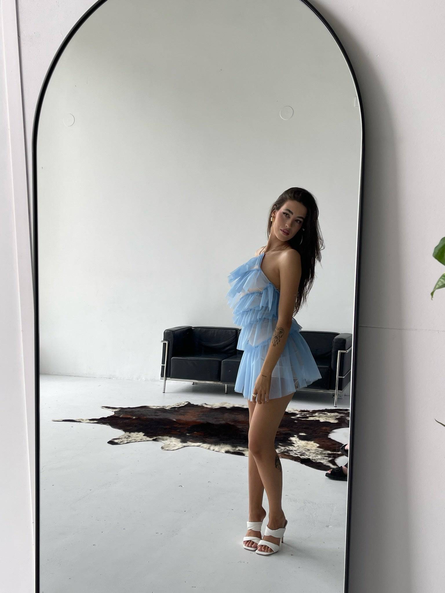 The Bar - Lou Dress in Azure - Rent Club