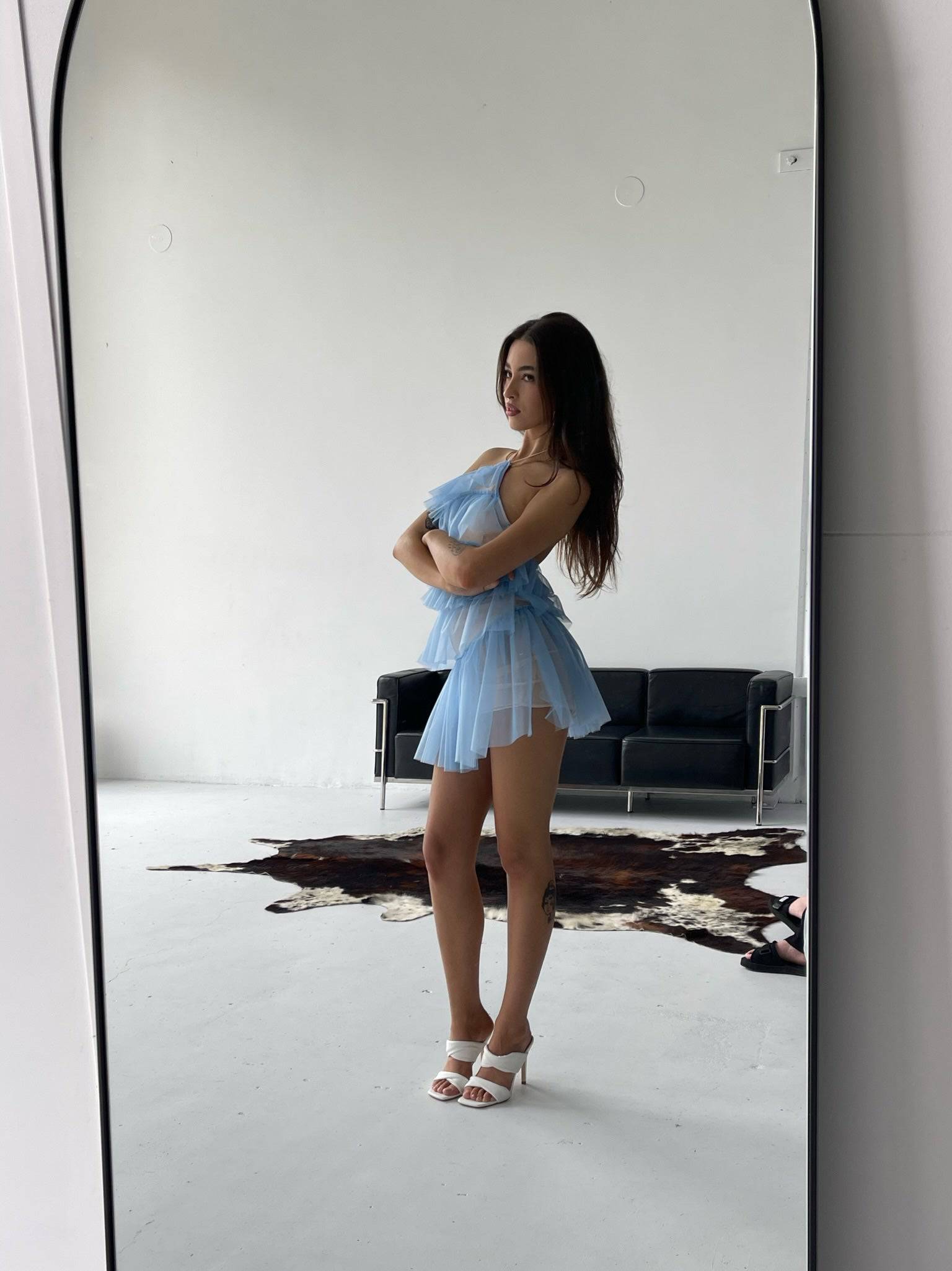 The Bar - Lou Dress in Azure - Rent Club