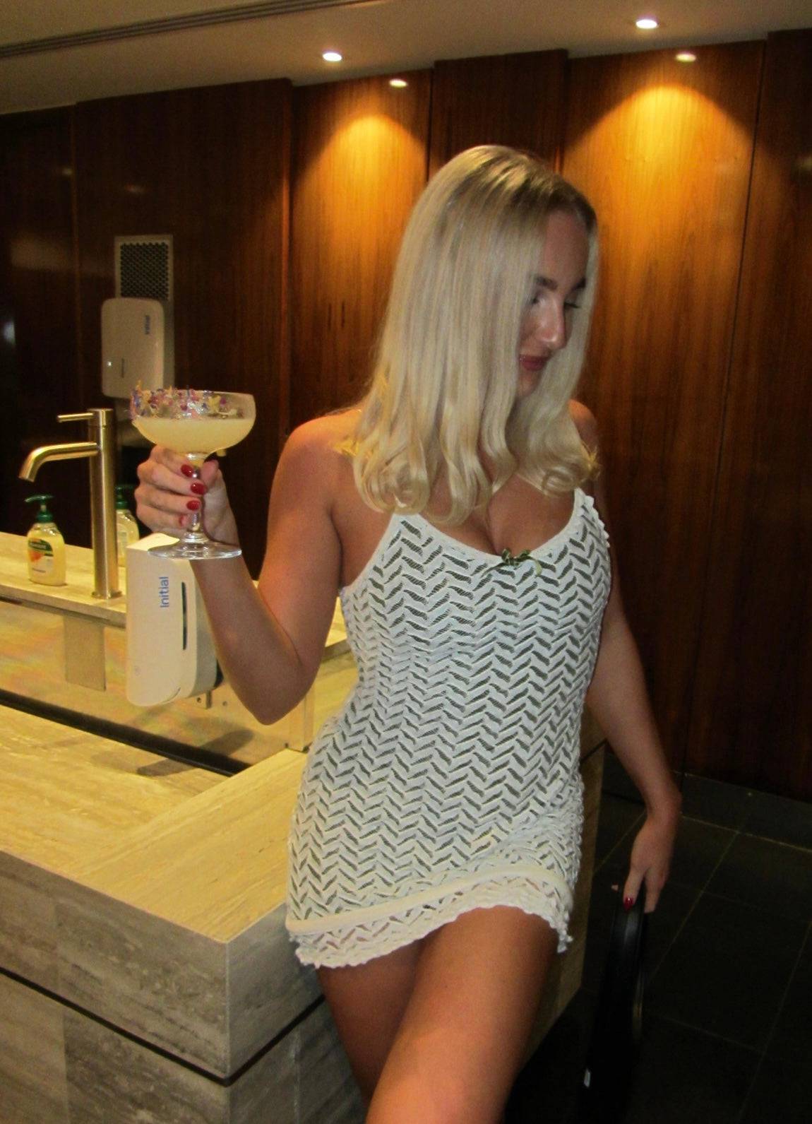 With Jean - Mimi Dress in White/Green - Rent Club