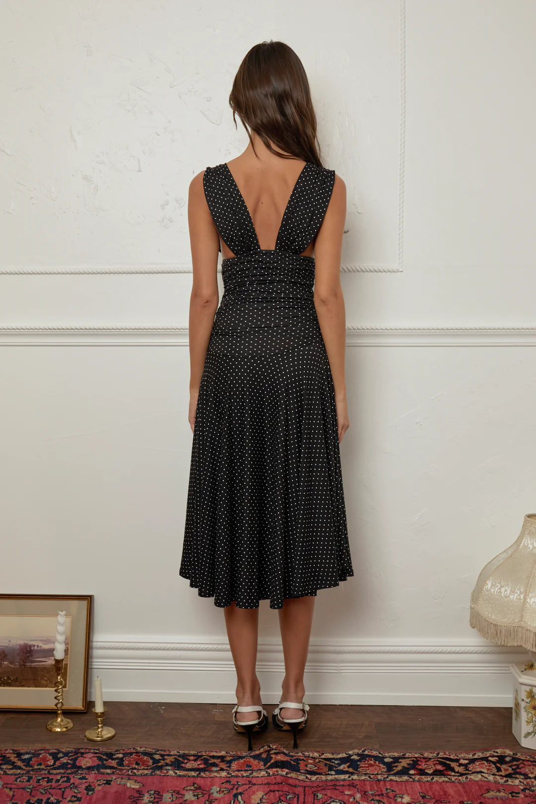 Fait Par Foutch - Charlotte Dress in Black Polka Dot - Rent Club