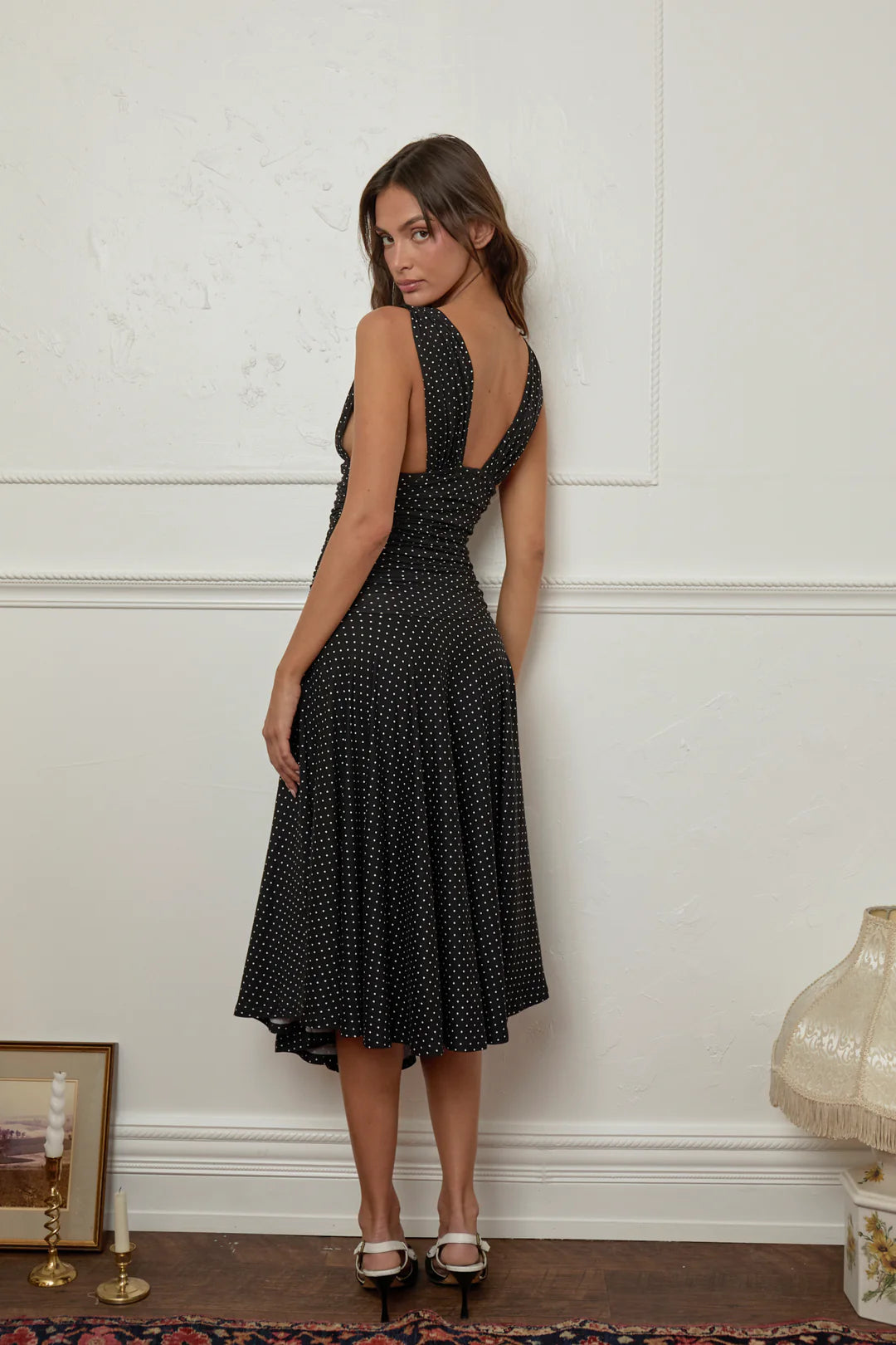 Fait Par Foutch - Charlotte Dress in Black Polka Dot - Rent Club