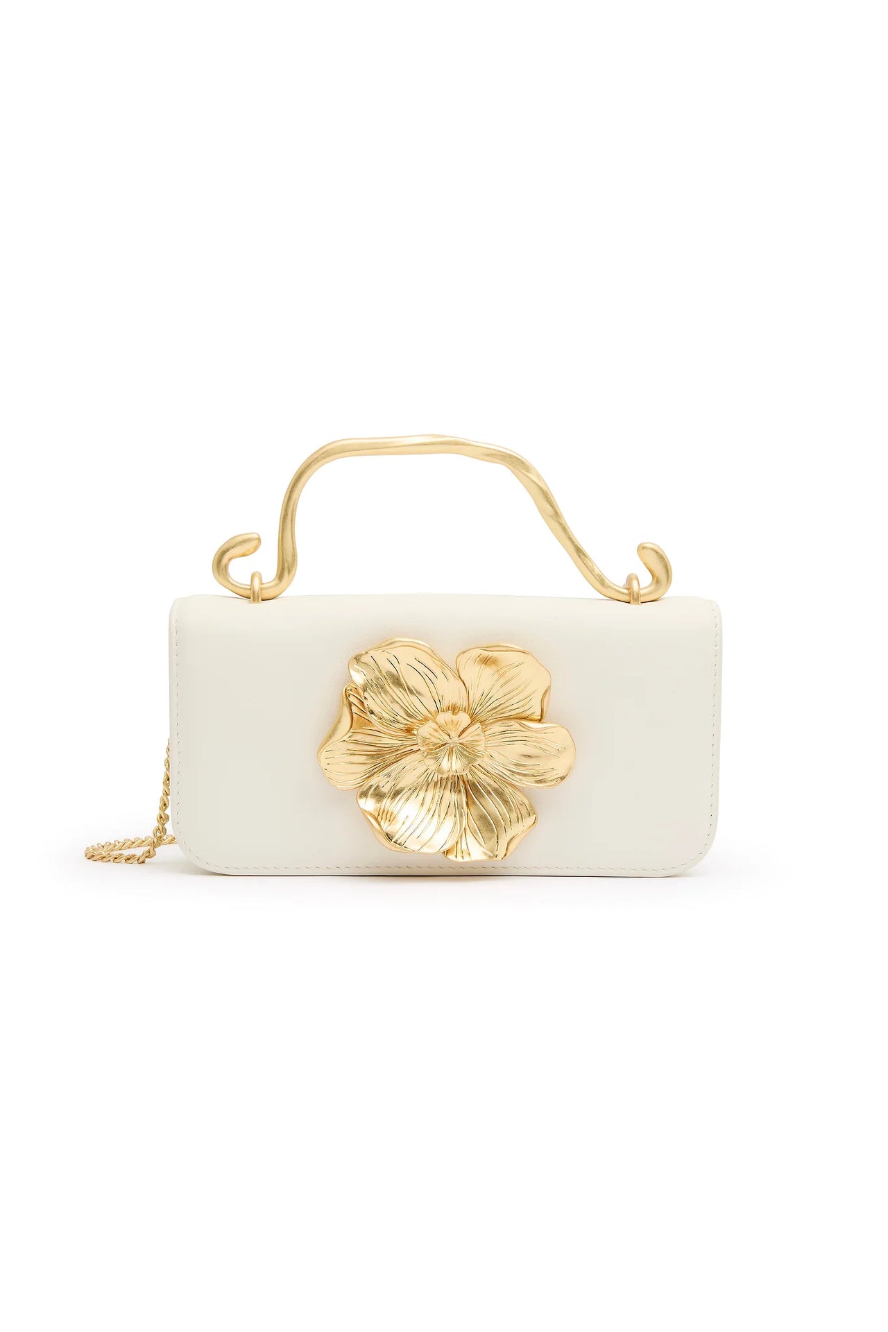 Aje - Alessia Flower Clutch in Ivory