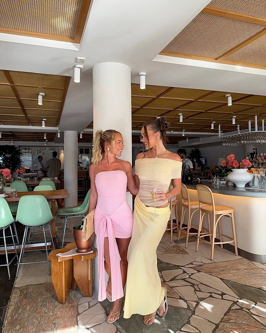 Benni - Nico Off Shoulder Maxi Dress in Butter - Rent Club