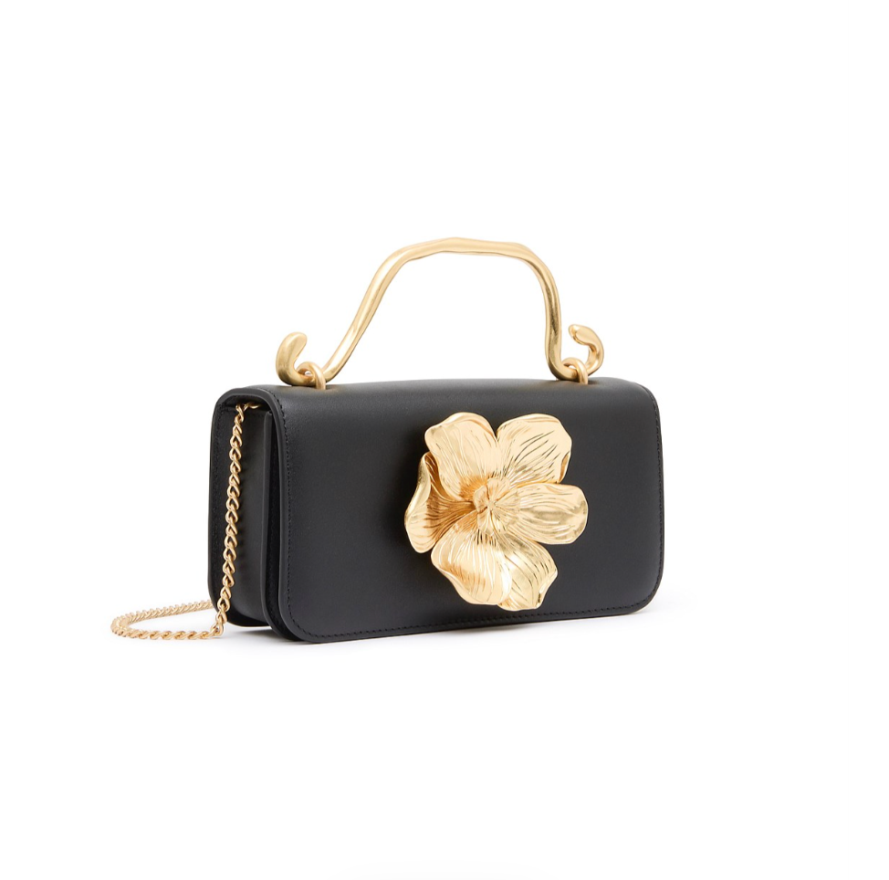 Aje - Alessia Flower Clutch in Black