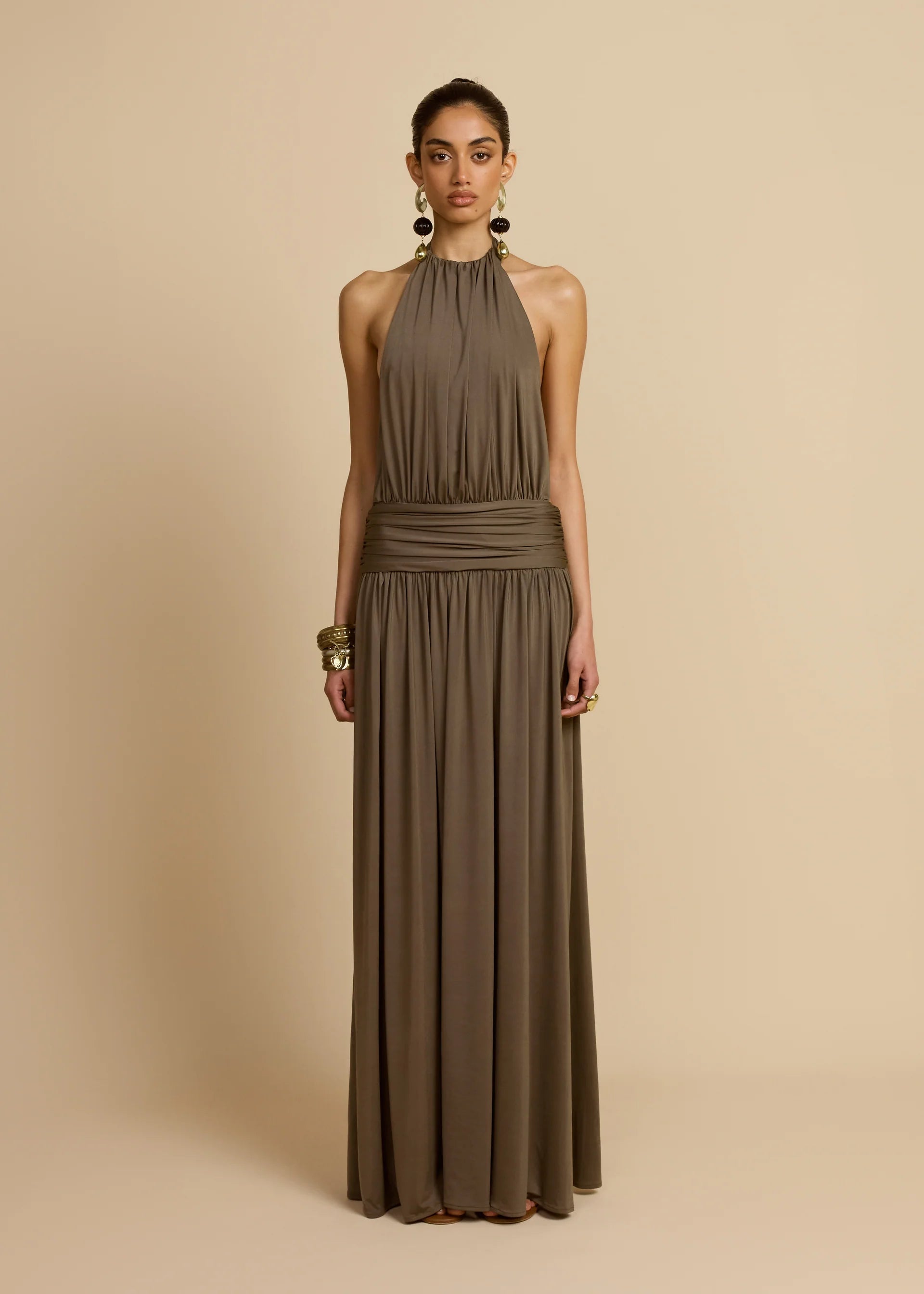 Arcina Ori - Santina Dress in Khaki - Rent Club