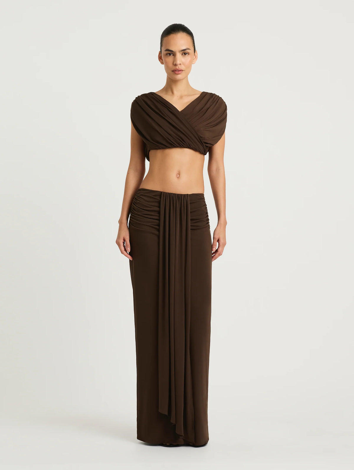 Benni - Celia Top and Maxi Skirt in Chocolate