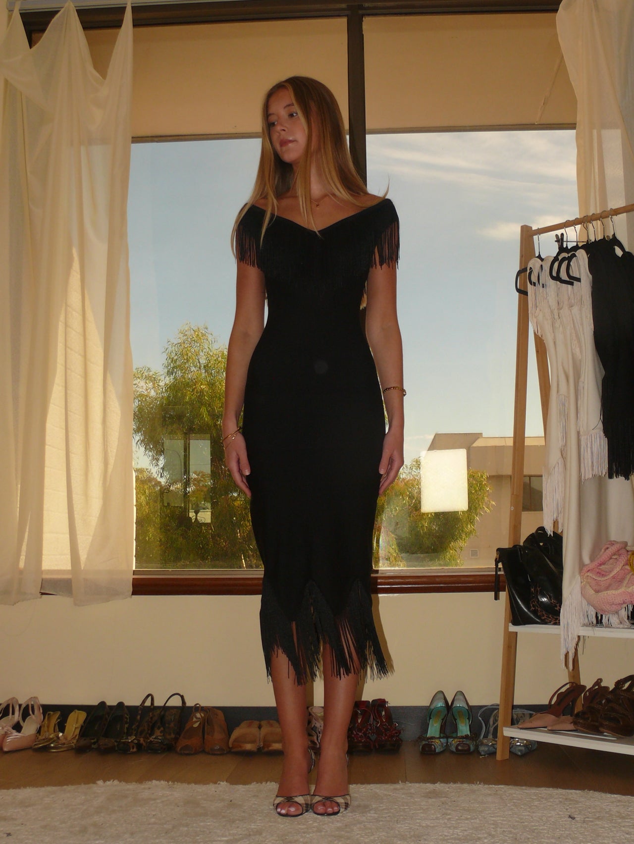 By Ellen With Love - Fringe Midi in Black