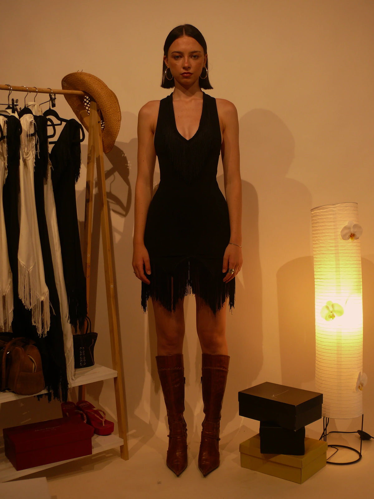 By Ellen With Love - Plunge Mini in Black - Rent Club
