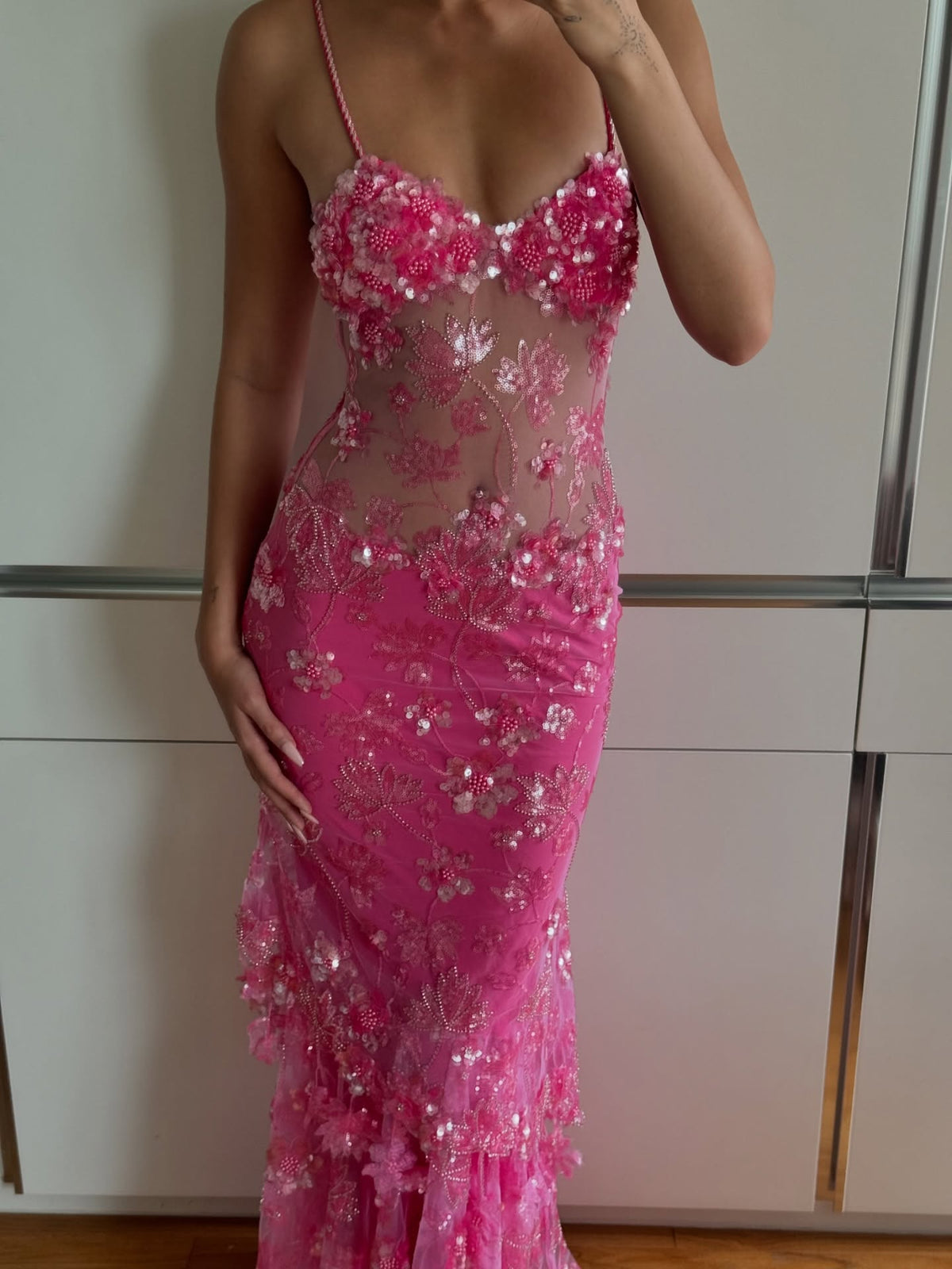 Cha Collective - Dahlia Maxi in Pink (no train) - Rent Club