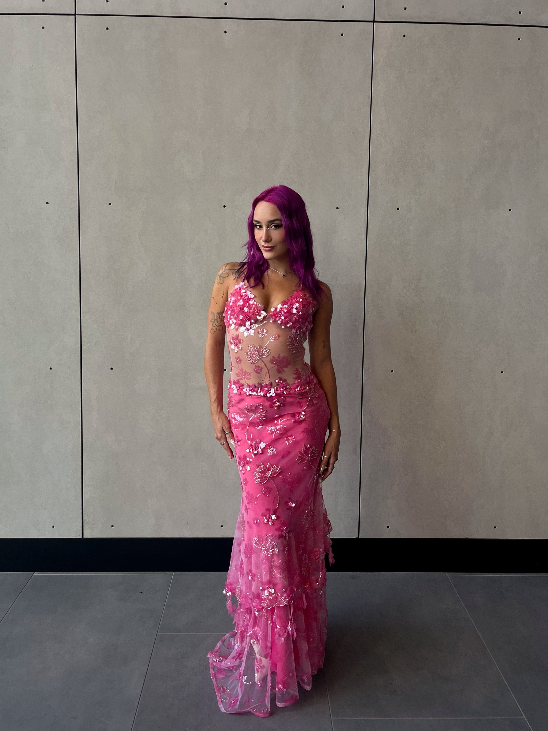 cha collective cha cha maxi dress Delilah Maxi Pink