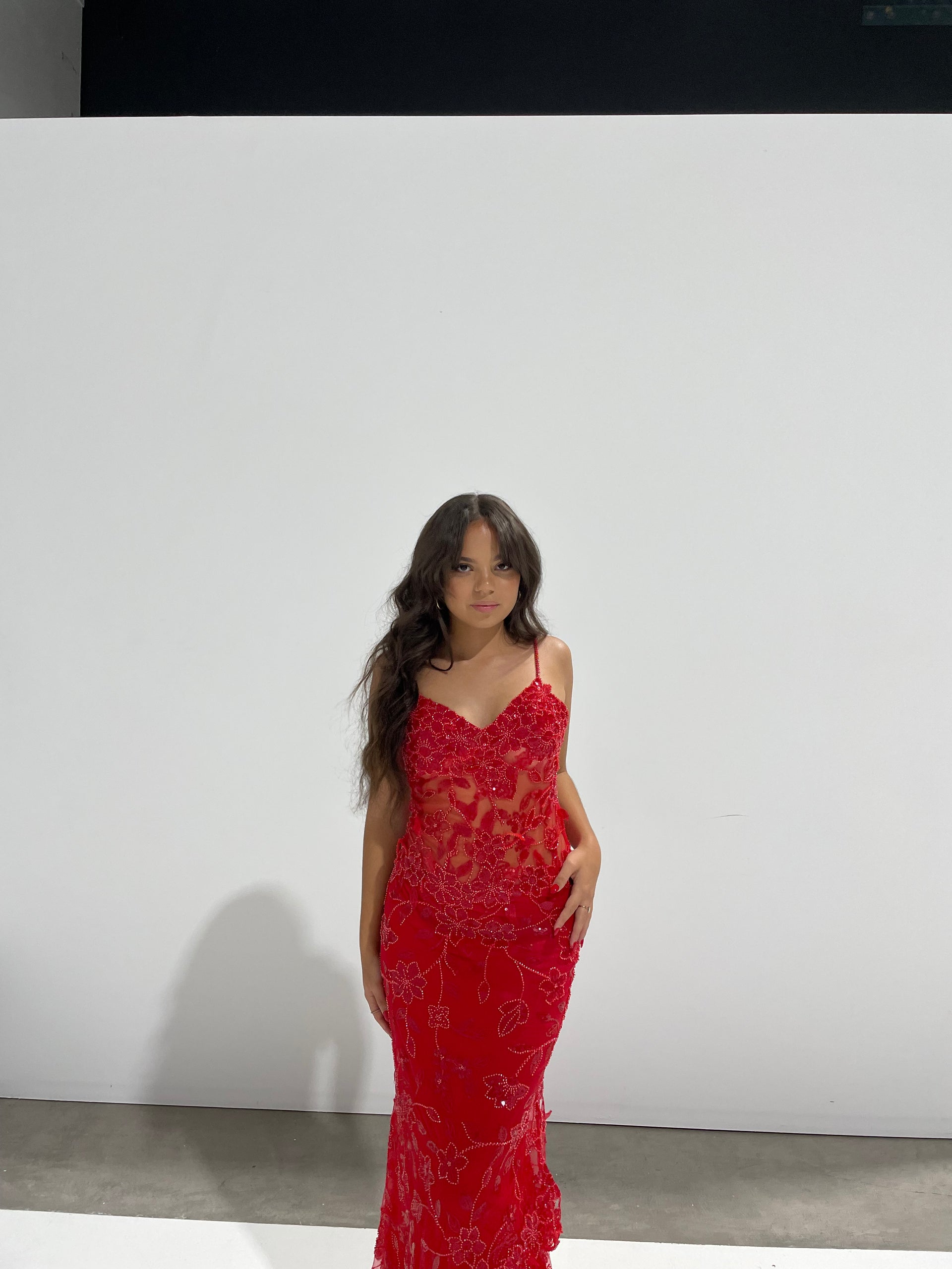 Cha Collective - Delilah Maxi in Red (no train) - Rent Club