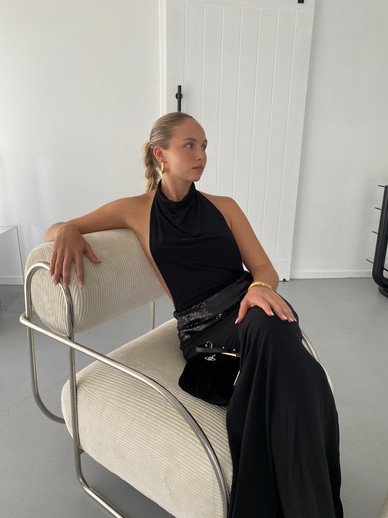 Ance Gria - Adele Gown in Black - Rent Club