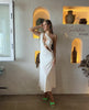 Christopher Esber - Quartz Ivory Split Ruched Tank Dress (resale) - Rent Club