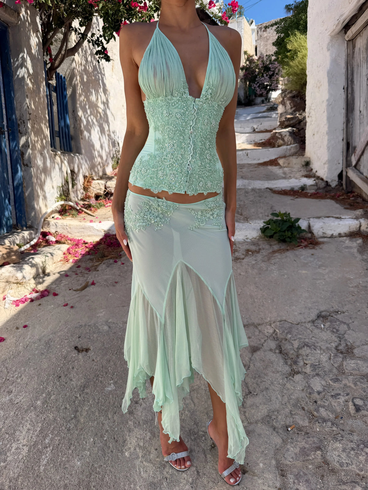 Malimarea - Rosabella Corset and Midi Skirt in Mint