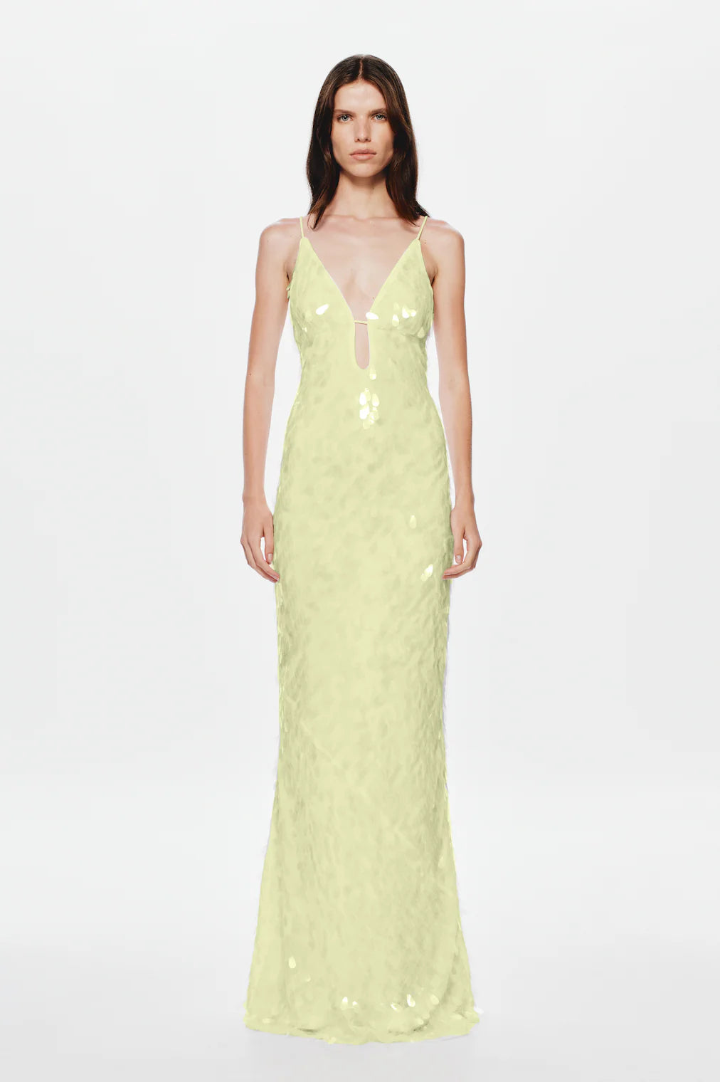 Misha - Sapphire Sequin Maxi Dress in Lemon