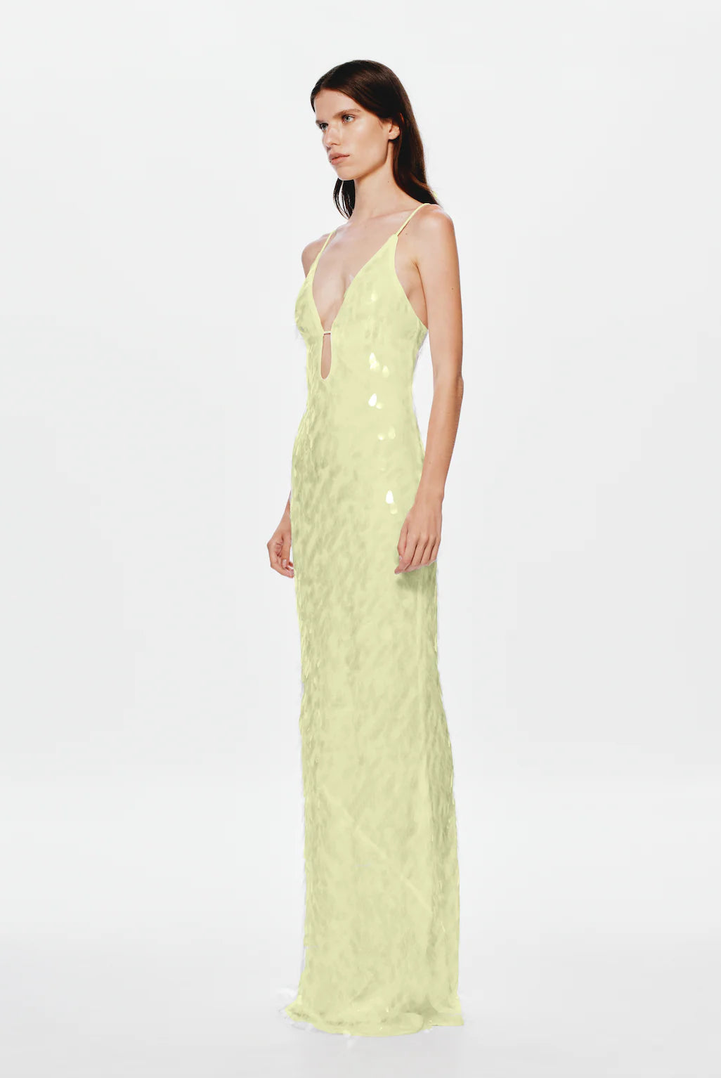 Misha - Sapphire Sequin Maxi Dress in Lemon