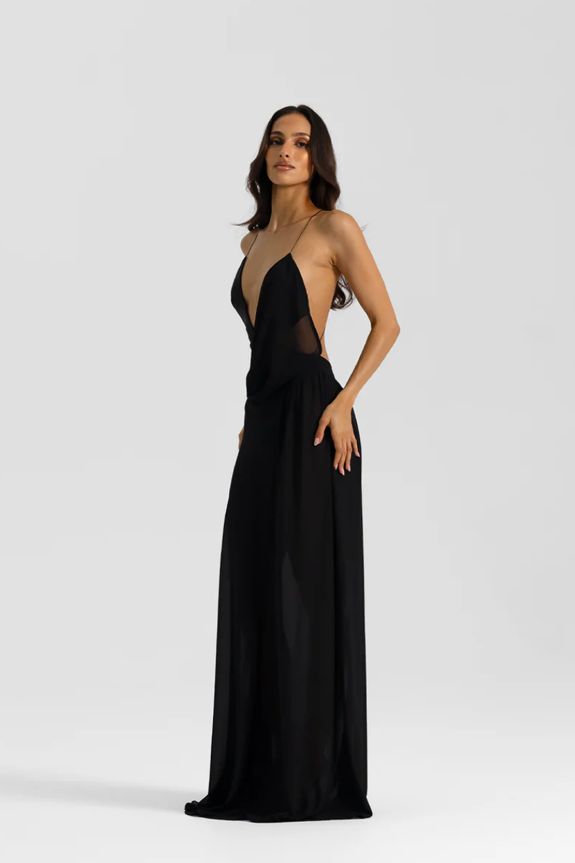 Natalie Rolt - Agnes Dress in Black - Rent Club