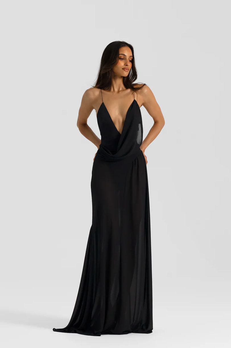Natalie Rolt - Agnes Dress in Black - Rent Club