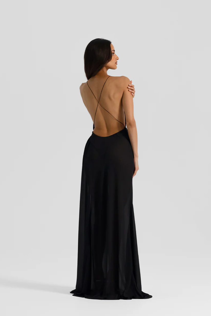 Natalie Rolt - Agnes Dress in Black - Rent Club