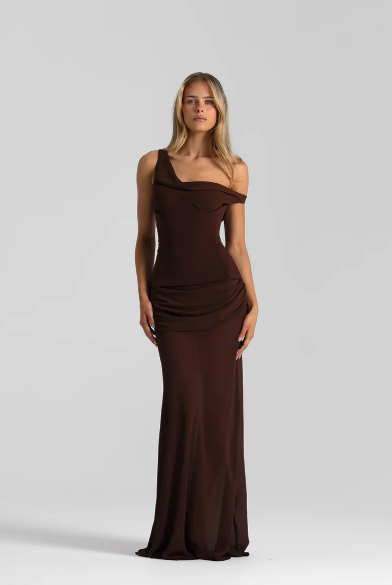 Natalie Rolt - Cadence Gown in Espresso