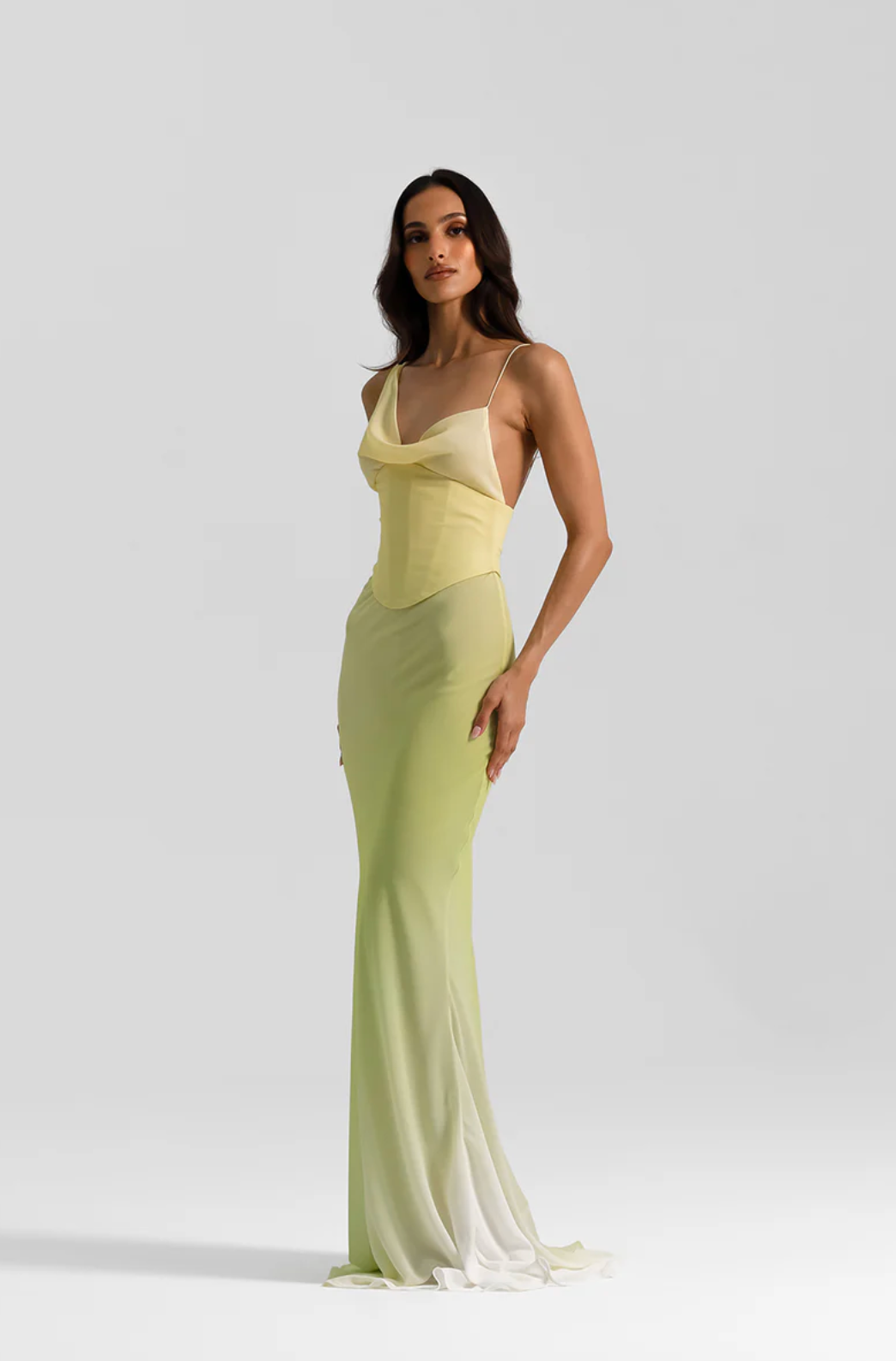 Natalie Rolt - Hallie Gown in Citrus - Rent Club