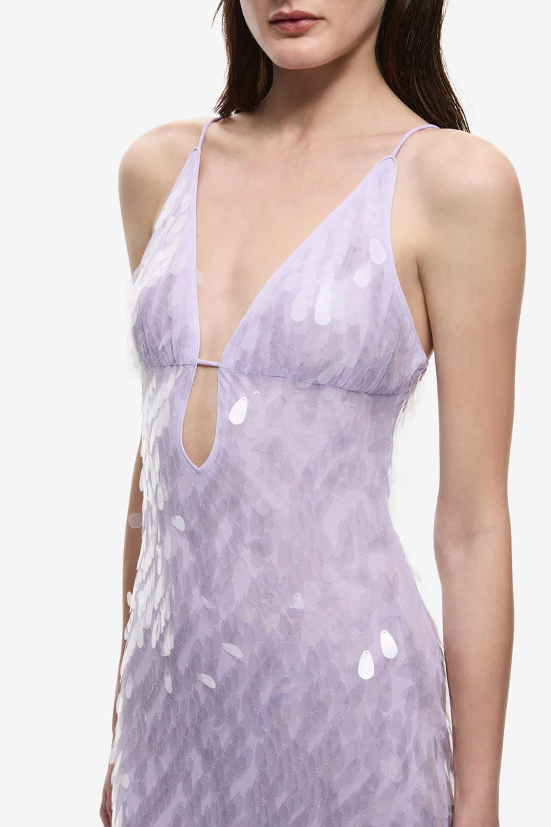 Misha - Sapphire Sequin Maxi Dress in Lilac