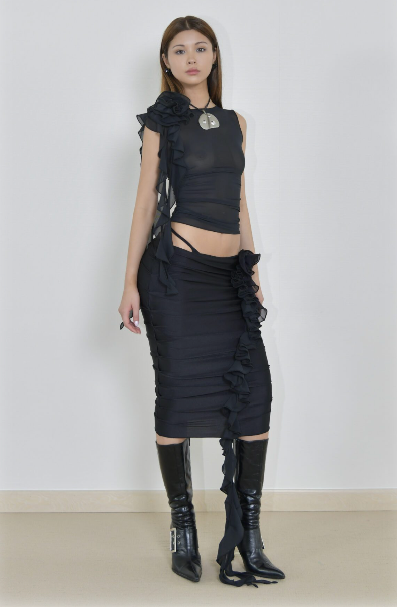 Fanci Club - The Colt Skirt in Black (resale) - Rent Club