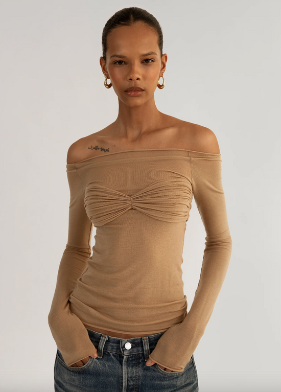 Orseund Iris - La Sirena Top in Camel (resale) - Rent Club