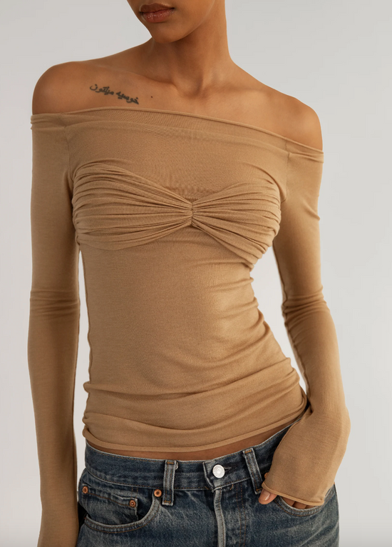 Orseund Iris - La Sirena Top in Camel (resale) - Rent Club