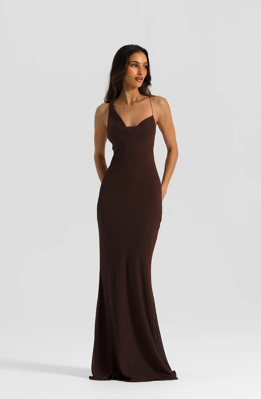 Natalie Rolt - Hallie Gown in Espresso - Rent Club