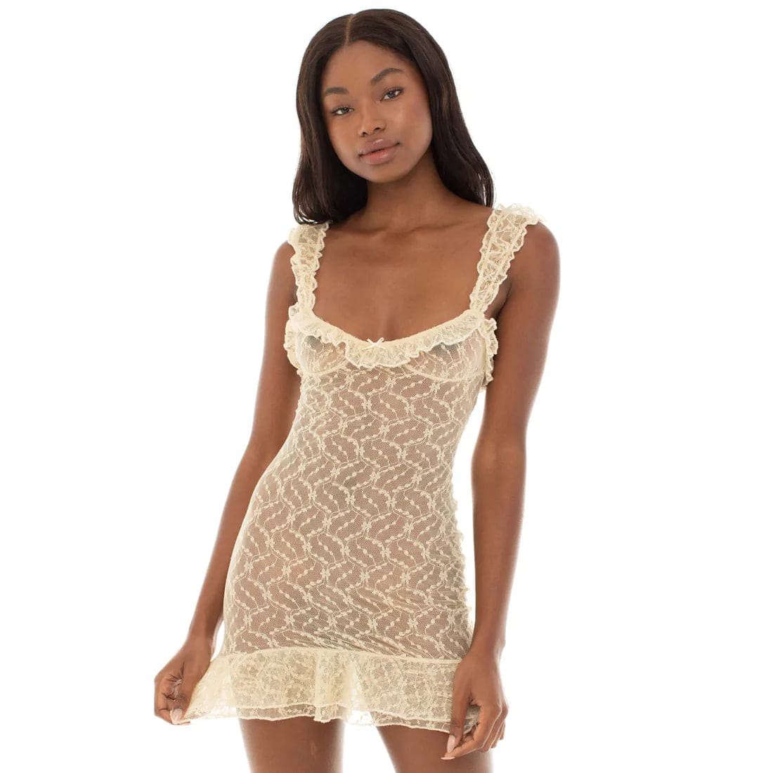 Are You Am I - Elea Dress in Nude - Rent Club