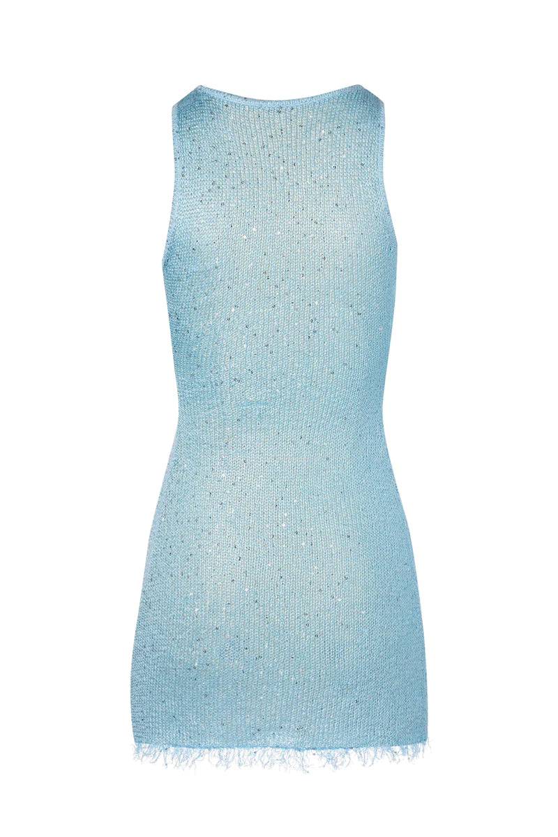 Asta Resort - Natalia Mini Dress in Baia Blue Sequin - Rent Club